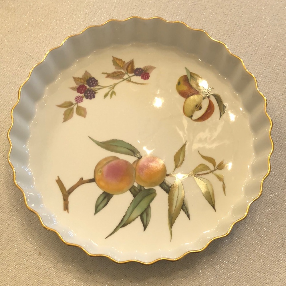 Vintage Royal Worcester Evesham Quiche Tart Dish